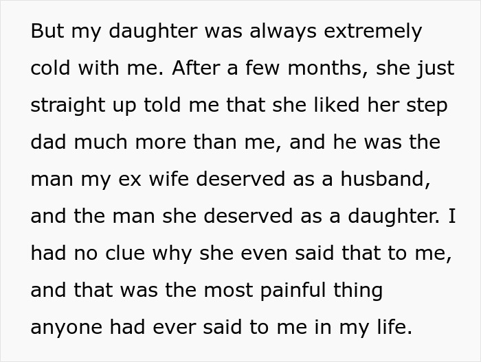 Man Is Extremely Hurt By Daughter Saying She Likes Mom's New BF Better, Removes Her From His Life