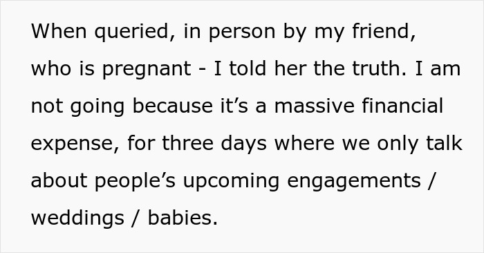 Woman Refuses To Be Subjected To Hours Of Marriage And Baby Talk, Skips Trip, Drama Ensues Woman Refuses To Be Subjected To Hours Of Marriage And Baby Talk, Skips Trip, Drama Ensues