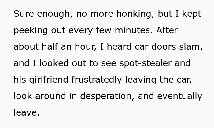 Entitled Man Parks In A Private Lot, Resident Comes Back To No Spaces Left And Executes Karma