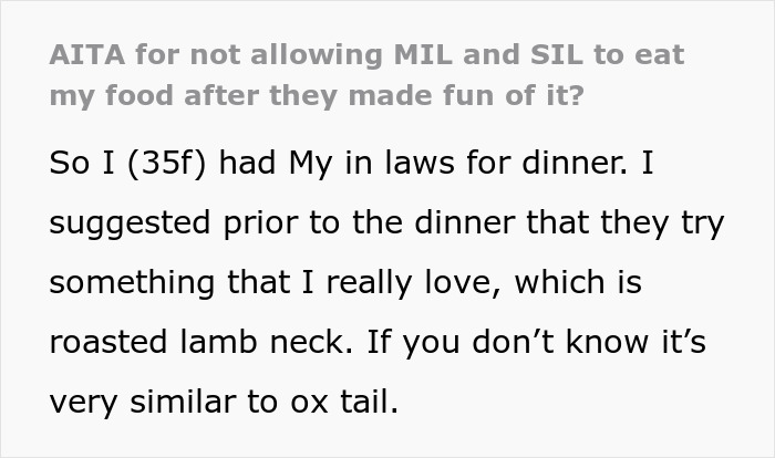 &ldquo;They&rsquo;re Not Savages&rdquo;: In-Laws Refuse To Eat Woman&rsquo;s Cooking, Regret It