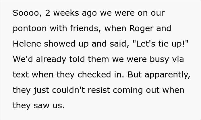 Lake Neighbors Keep Showing Up Uninvited, Woman Finally Loses It, Gets Called Rude Lake Neighbors Keep Showing Up Uninvited, Woman Finally Loses It, Gets Called Rude