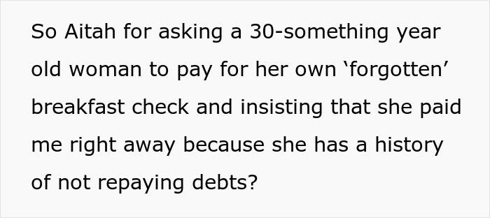 Family Tensions Rise When Man Declines To Cover Sister-In-Law’s 'Forgotten' $111 Bill Family Tensions Rise When Man Declines To Cover Sister-In-Law’s 'Forgotten' $111 Bill