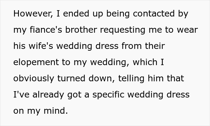 Bride Refuses To Wear BIL&rsquo;s Wife&rsquo;s Dress, Fears For Her Safety When He Becomes Unhinged