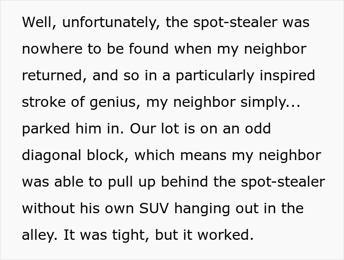 Entitled Man Parks In A Private Lot, Resident Comes Back To No Spaces Left And Executes Karma