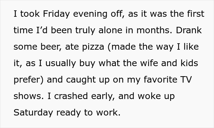 “Thank You, I Guess”: Man’s ‘Surprise’ After Wife’s Getaway Weekend Doesn’t Go As Planned “Thank You, I Guess”: Man’s ‘Surprise’ After Wife’s Getaway Weekend Doesn’t Go As Planned