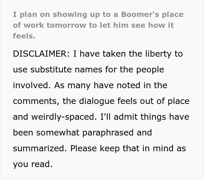 Boomer Thinks He Can Disrespect Cashier, Passerby Decides To Meet Him At His Job For A Lesson