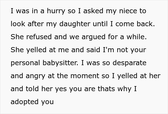 Teen Feels Like A Fake Daughter After Dad Blurts Out He Adopted Her To Babysit His Toddler