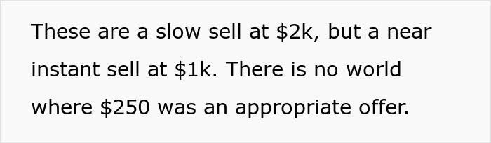 Guy Gets Petty Revenge On FB Marketplace Low Baller For His Ridiculous $250 Offer