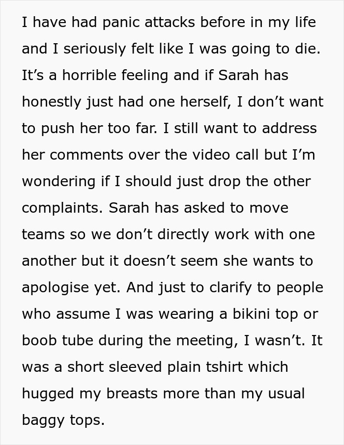 Coworker Keeps Mocking Woman Over Her Large Chest, It Finally Backfires On Her