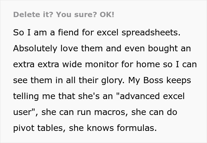 &ldquo;Delete It? OK&rdquo;: Boss Demands Employee Delete Excel Spreadsheet, Makes A Big Mistake