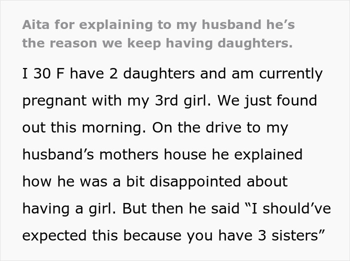 "I Didn’t Have To Embarrass Him Like That": Wife Tells Husband The Reason They Keep Having Girls "I Didn’t Have To Embarrass Him Like That": Wife Tells Husband The Reason They Keep Having Girls