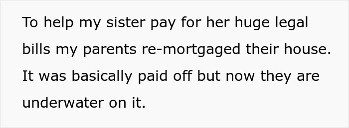 “This Is Insane”: Family Demands Person Go Into Debt To Help Sister Out With Legal Bills “This Is Insane”: Family Demands Person Go Into Debt To Help Sister Out With Legal Bills