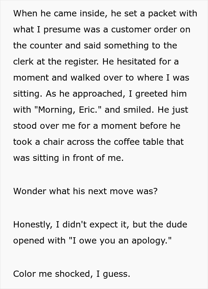 Boomer Thinks He Can Disrespect Cashier, Passerby Decides To Meet Him At His Job For A Lesson