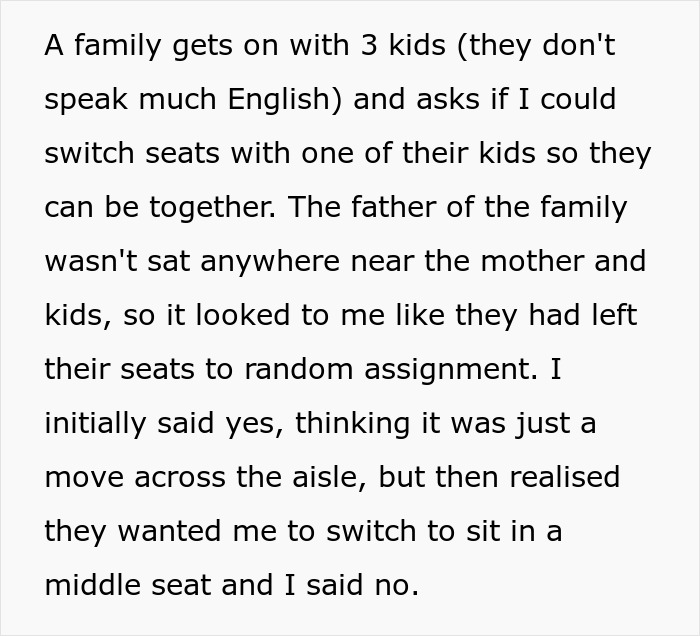 Passengers Unite Against Woman Who Wouldn't Give Up Her Aisle Seat For Family Of Five Passengers Unite Against Woman Who Wouldn't Give Up Her Aisle Seat For Family Of Five