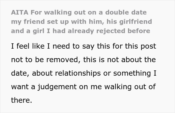 Guy Walks Out Of Blind Date When Friends Try To Set Him Up With Obsessive Woman He&rsquo;s Rejected Thrice