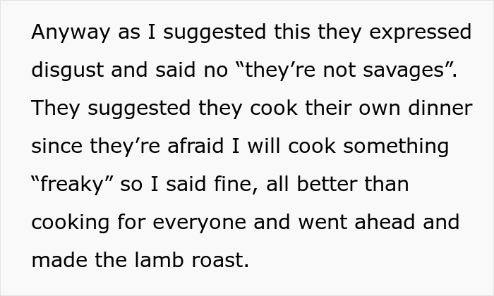 &ldquo;They&rsquo;re Not Savages&rdquo;: In-Laws Refuse To Eat Woman&rsquo;s Cooking, Regret It