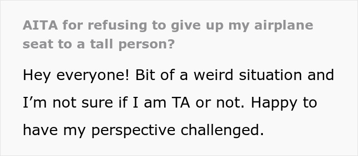 Woman Calls Flight Attendants After 6&rsquo;4&rdquo; Tall Guy Wouldn&rsquo;t Take No For An Answer To Swapping Seats