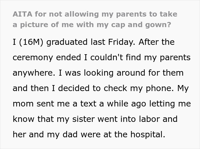 Parents Abandon Teen At His Graduation, He Refuses To Put His Cap And Gown On Again For Photos