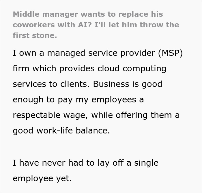 Middle Manager Thinks ChatGPT Can Replace Employees, Turns Out It Can Only Replace Him Middle Manager Thinks ChatGPT Can Replace Employees, Turns Out It Can Only Replace Him