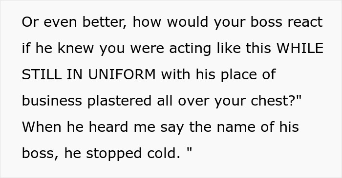 Boomer Thinks He Can Disrespect Cashier, Passerby Decides To Meet Him At His Job For A Lesson