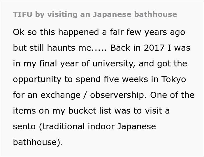 Man Wishes He&rsquo;d Done Research Before Visiting Japanese Bathhouse After Embarrassing Incident