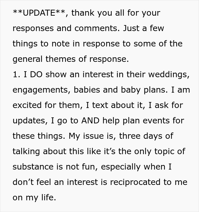Woman Refuses To Be Subjected To Hours Of Marriage And Baby Talk, Skips Trip, Drama Ensues Woman Refuses To Be Subjected To Hours Of Marriage And Baby Talk, Skips Trip, Drama Ensues