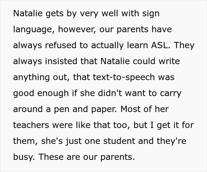 Son Points Out Everyone Who Learned Sign Language For Sister, Upsets Parents Son Points Out Everyone Who Learned Sign Language For Sister, Upsets Parents