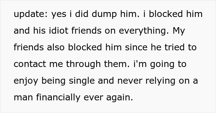 Man Lets Friends Convince Him That GF Is A Gold Digger And Demands $2.5k Rent, Ends Up Single