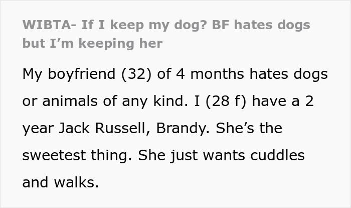 &ldquo;Re-Home Her Or He&rsquo;s Out&rdquo;: Entitled BF Makes Demands About Woman&rsquo;s Dog, Regrets It