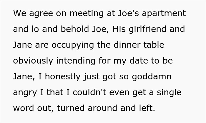 Guy Walks Out Of Blind Date When Friends Try To Set Him Up With Obsessive Woman He&rsquo;s Rejected Thrice