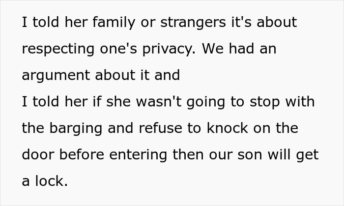 &ldquo;[Am I The Jerk] For Telling My Wife &lsquo;I Warned You&rsquo; When Our Son Got A Lock For His Room?&rdquo;