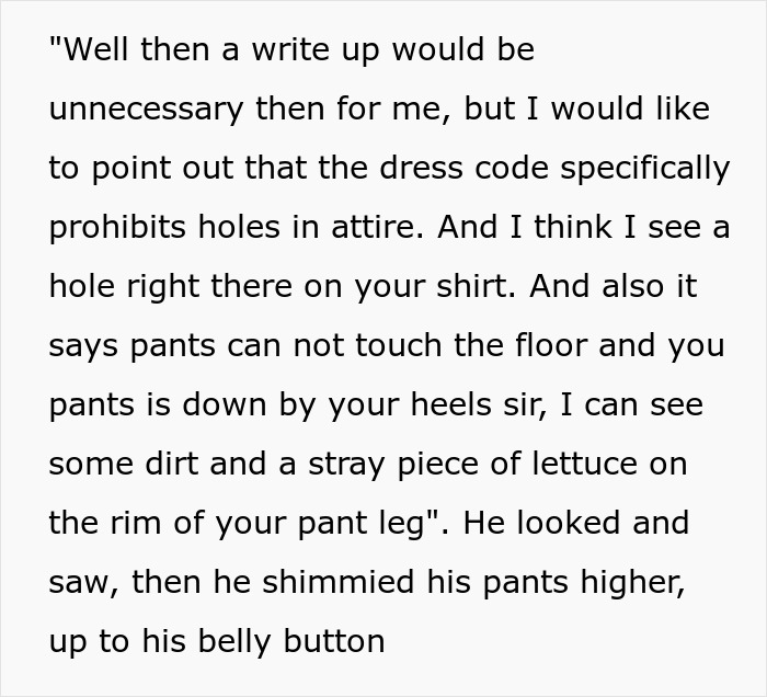 Boss Enforces A Dress Code Without Actually Reading It, Regrets It When Worker Retaliates