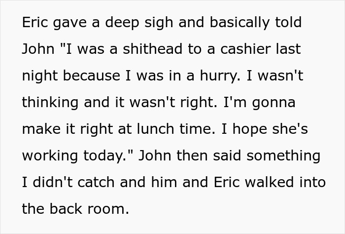 Boomer Thinks He Can Disrespect Cashier, Passerby Decides To Meet Him At His Job For A Lesson