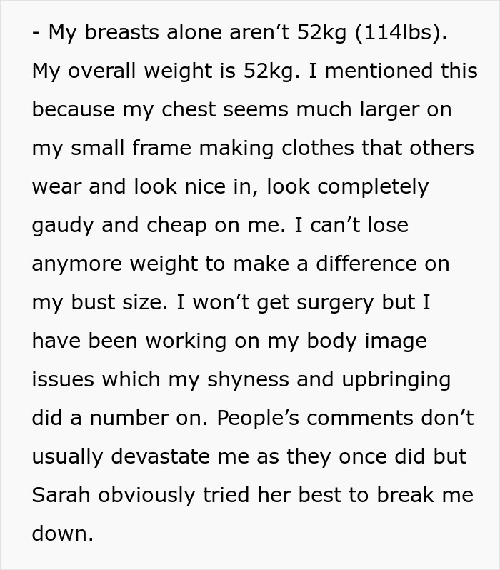 Coworker Keeps Mocking Woman Over Her Large Chest, It Finally Backfires On Her