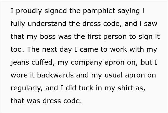 Boss Enforces A Dress Code Without Actually Reading It, Regrets It When Worker Retaliates
