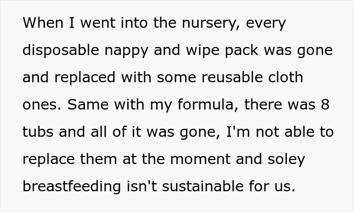 &ldquo;AITA For Kicking SIL Out After She Threw Away Most Of My Single-Use Baby Products & Formula?&rdquo;