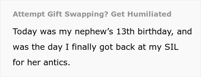 SIL Can't Resist Swapping Gifts On Son's B-Day, Goes Red As A Tomato When He Opens It