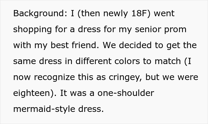 Mom Is Disappointed With Daughter&rsquo;s Prom Dress, Her Petty Revenge Leaves The Mom Speechless