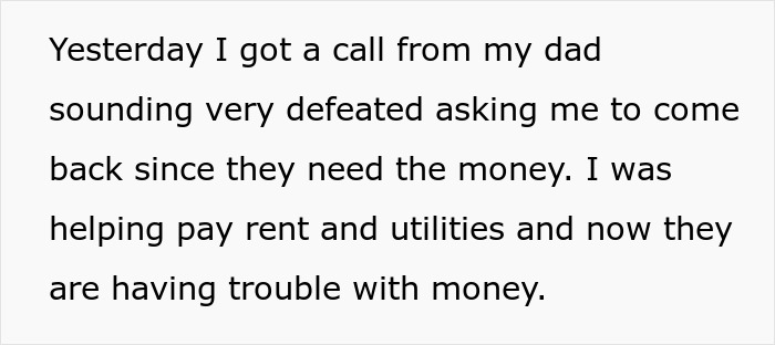 "Am I The Jerk For Moving Out When My Dad Told Me To?"