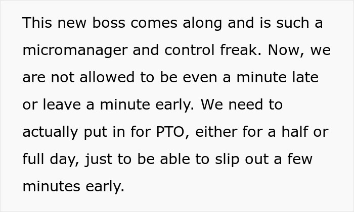 Woman Asks To Leave 5 Minutes Early But Boss Doesn’t Care, Regrets It When She Follows The Policy Woman Asks To Leave 5 Minutes Early But Boss Doesn’t Care, Regrets It When She Follows The Policy