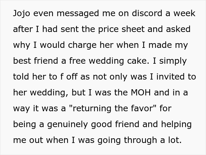 Woman Isn&rsquo;t Invited To A Wedding Because She&rsquo;s A &ldquo;Sinner&rdquo;, Gets Asked To Bake A Cake For It