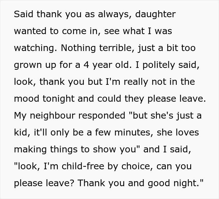 “I’m Child-Free By Choice, Can You Please Leave?”: Woman Has Enough Of Neighbors’ Visits “I’m Child-Free By Choice, Can You Please Leave?”: Woman Has Enough Of Neighbors’ Visits