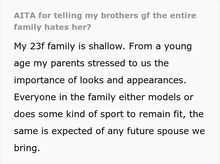 Man&rsquo;s GF Harshly Judged By Family For Her Weight, She Gets Angry When His Sister Tells Her The Truth