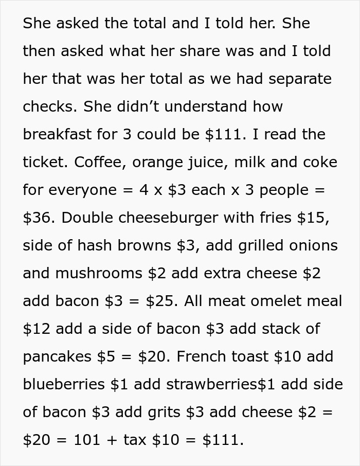 Family Tensions Rise When Man Declines To Cover Sister-In-Law’s 'Forgotten' $111 Bill Family Tensions Rise When Man Declines To Cover Sister-In-Law’s 'Forgotten' $111 Bill