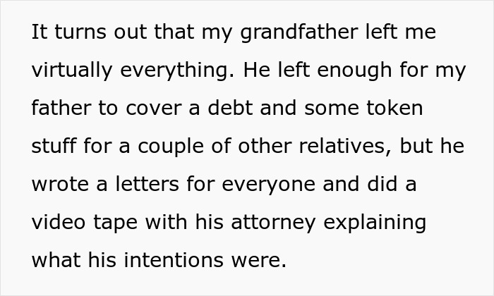 "The Will Is Pretty Airtight": Woman Refuses To Share Inheritance With Family Who Betrayed Her
