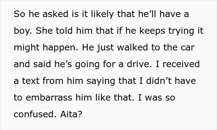 "I Didn’t Have To Embarrass Him Like That": Wife Tells Husband The Reason They Keep Having Girls "I Didn’t Have To Embarrass Him Like That": Wife Tells Husband The Reason They Keep Having Girls
