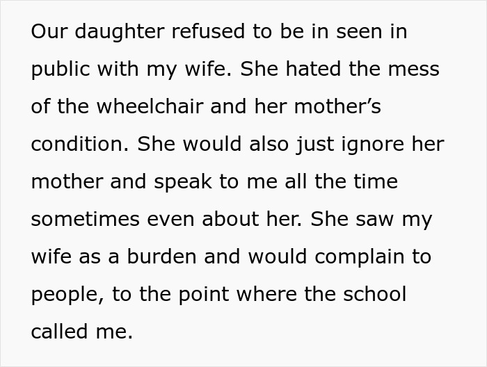 Dad And Daughter's Bond Is Broken After 19YO Treats Mom With Brain Tumor As An Embarrassing Burden