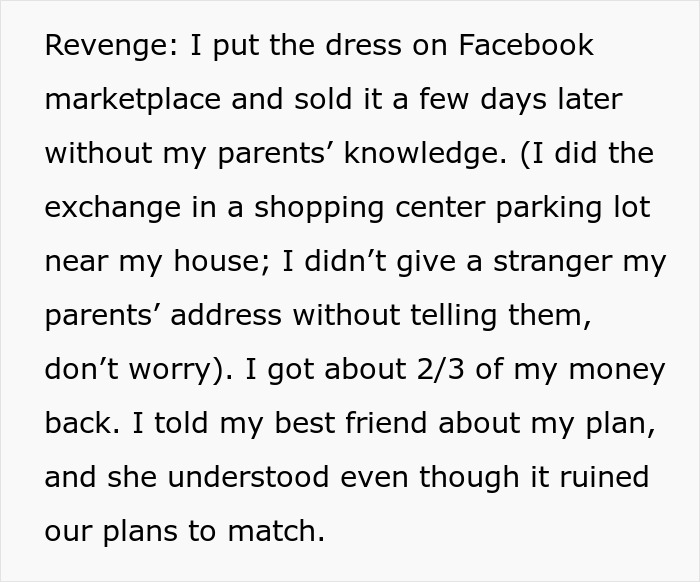 Mom Is Disappointed With Daughter&rsquo;s Prom Dress, Her Petty Revenge Leaves The Mom Speechless