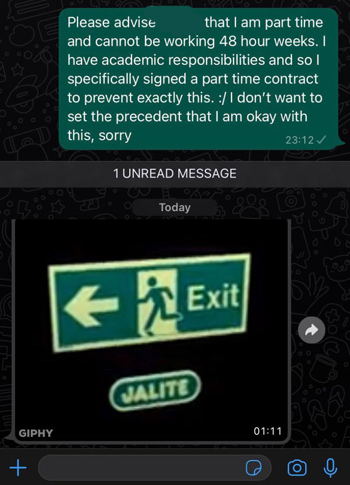 My Contract Is For 25 Hours A Week, Part-Time And Today I Received This Week’s Schedule. I'm Scheduled For 48 Hours With No Prior Warning