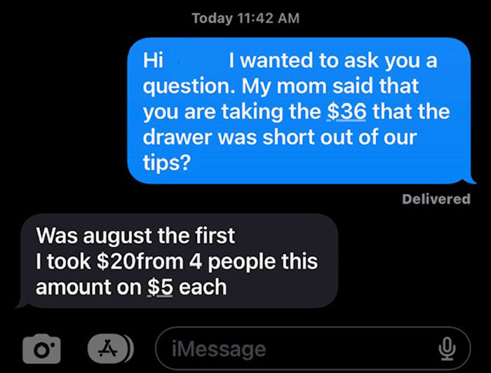 My Boss Admitted To Taking Money From My Tips To Cover The Bill That Was Short And That Everyone Has Access To, It Is Not Assigned To Anyone